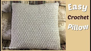 Easy Crochet Alpine Stitch Pillow [upl. by Bodi87]