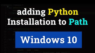 How to Add Python to PATH on Windows 10  StepbyStep Tutorial [upl. by Annoif]