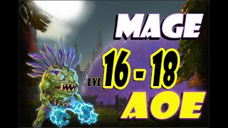 Classic WoW Mage AoE Leveling Guide 1618  Silverpine Forest HORDE [upl. by Akanke]