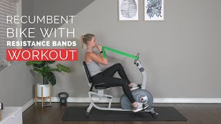 Recumbent Bike With Resistance Bands Workout [upl. by Giana708]