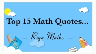 👉Top 15 Math Quotes [upl. by Serilda]