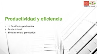 Productividad y eficiencia [upl. by Alius]