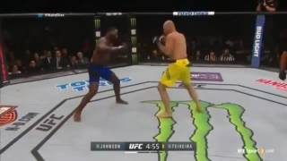 UFC202 Anthony Johnson vs Glover Teixeira knockout Punches 13 seconds of R1 [upl. by Yrrag]