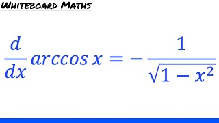 Derivative of arccos x [upl. by Cochard]