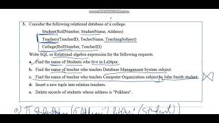 DBMS  Relational Algebra Questions with Solution  Part 1 [upl. by Weasner]