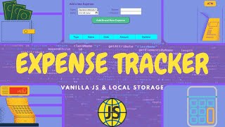 Expense Tracker Javascript Vanilla js Project  Budget app in javascript [upl. by Onin]