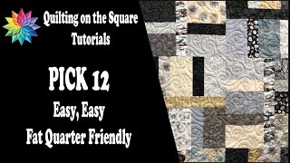 Pick quot12quot  Easy Beginner Fat Quarter Quilt [upl. by Coleman]