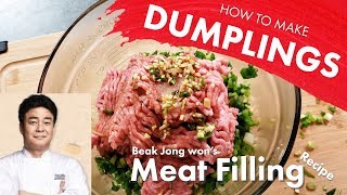 How to Make the Meat filling for Dumplings Mandu [upl. by Ardnekat]