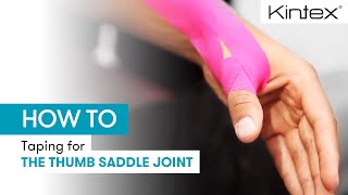 HOW TO  Kinesiology taping the thumb saddle joint [upl. by Teena]