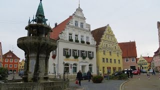 Nordlingen Germany  Old town area medieval with intact wall still standing [upl. by Nudnarb361]