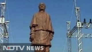 Gujarat unveils Sardar Patels 30feet statue [upl. by Karole870]