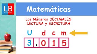 Los Números DECIMALES LECTURA y ESCRITURA ✔👩‍🏫 PRIMARIA [upl. by Biddick]