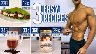 The PERFECT Breakfast Ideas To Get Shredded 3 Quick amp Healthy Recipes [upl. by Hurst]