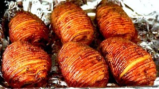 How to make HASSELBACK POTATOES recipe Baked Potato [upl. by Jews]