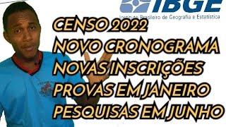 VAZOU NOVO CRONOGRAMA DO CENSO DEMOGRÁFICO IBGE 2022 [upl. by Elizabeth586]