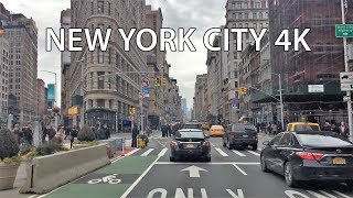 Driving Downtown  New York City 4K  USA [upl. by Dnalkrik927]