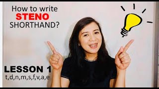 How to write steno shorthand STENO TUTORIAL  Lesson 1 [upl. by Anin]