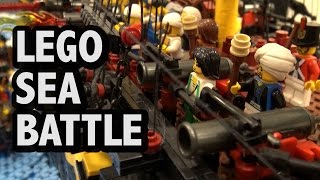 LEGO American Revolutionary War Sea Battle  BrickCon 2016 [upl. by Curson]