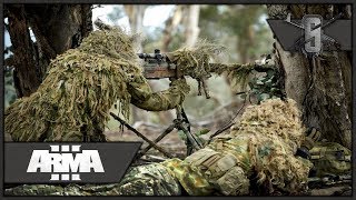 Australian Suppressed Sniper Team  ArmA 3  SASR Long Range Overwatch [upl. by Ardnuasal]