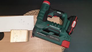 Parkside Cordless Stapler PAT 20Li A1 Unboxing Testing [upl. by Moffitt]