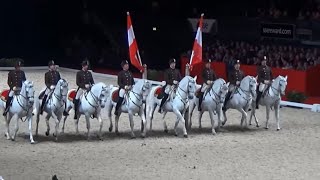 Viennas Spanish Riding School Lipizzaner Horse Performance Wembley London [upl. by Karin]