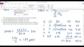 Macaulay and Modified duration [upl. by Refitsirhc863]