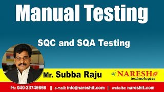 SQC and SQA Testing  Manual Testing Tutorial  Mr Subba Raju [upl. by Ariik]