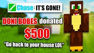 Doni Bobes has Trolled my Minecraft Livestream ONCE AGAIN [upl. by Connie]