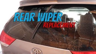 Toyota Sienna Rear Wiper Blade Change Replacement [upl. by Cocke717]