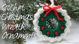 Crocheted Wreath Ornaments [upl. by Relyuhcs348]