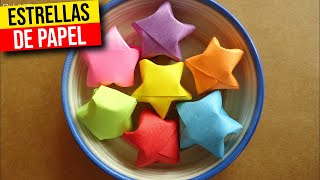 🌟 COMO hacer ESTRELLITAS DE PAPEL🌟HaunterMake [upl. by Aihsyla]