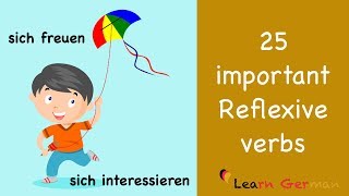 Learn German  German for daily use  25 important reflexive verbs  B1  A2 [upl. by Coheman]