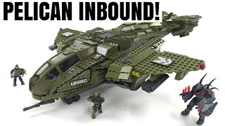 Halo Infinite Mega Construx Pelican Inbound Speed Build  Set GNB28 [upl. by Sulokcin]