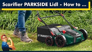 PARKSIDE Electric Scarifier  Aerator from Lidl how to scarify the lawn [upl. by Lilia996]