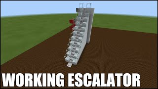 How To Build a WORKING Escalator in Minecraft Bedrock No CommandsMods [upl. by Dutchman922]