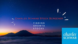 Charles Schwab Stock Screener Finding Growth Stocks [upl. by Cousin]