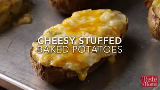 Cheesy Stuffed Baked Potatoes [upl. by Nalra558]