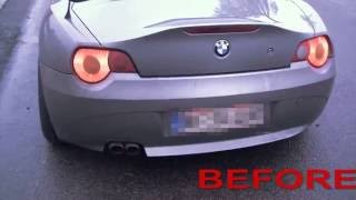 BMW Z4 E85 30I Eisenmann exhaust and Schmiedmann header  cat [upl. by Helbonnas71]