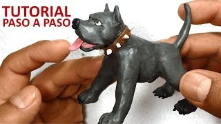 Como hacer un perro pitbull de plastilina  how to make a pitbull dog with clay [upl. by Moreno303]