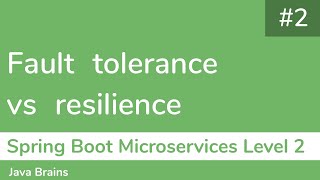 2 Fault tolerance vs resilience  Spring Boot Microservices Level 2 [upl. by Kong]