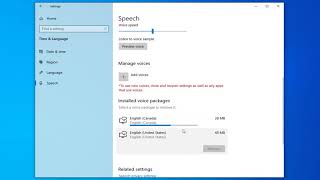 How to Add and Remove Speech Voices in Windows 10 Tutorial [upl. by Esital]