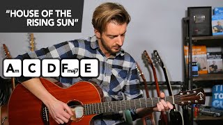 House Of The Rising Sun Guitar Lesson  EASY Acoustic Guitar Songs [upl. by Jeu]