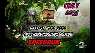 GW2 Fastest and Easiest 400500 Leatherworking Guide Leatherworking Speed Run 2020  Guild Wars 2 [upl. by Materi106]