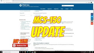 StepbyStep Guide Filing Your MCS150 Biennial Update on the FMCSA Portal [upl. by Burris]