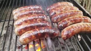 How to Grill Brats Bratwurst on Charcoal [upl. by Zonda873]