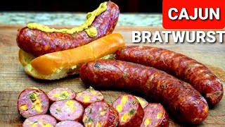 Bratwurst Recipe  Jalapeno Cheddar Cajun Brats [upl. by Eciralc]