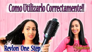 Como Usar Correctamente el Cepillo Secador de Revlon One Step 😃 Hair Dryer and Volumizer [upl. by Marlon]