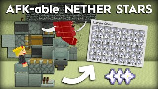 Minecraft WitherNether Stars Farm  90 Per Hour [upl. by Wilber]