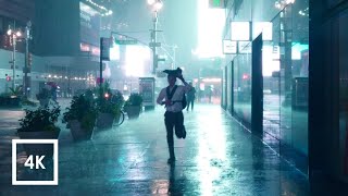 Walking in Heavy Thunderstorm at Night in NYC Umbrella Binaural 3D Rain Sounds ASMR 4K [upl. by Atinehc385]