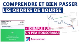 Comprendre et bien passer un ordre de Bourse  Exemple sur Boursorama [upl. by Jorgenson]